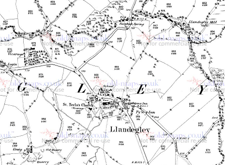 Llandegley in 1889